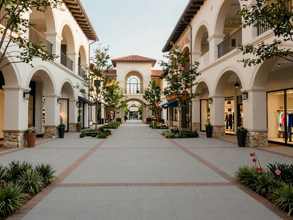 Highland Park Village luxury shopping center with high-end fashion storefronts in Dallas