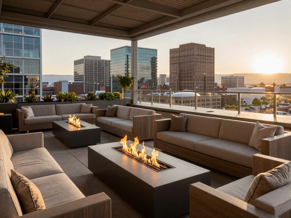 Luxury rooftop lounge in Cherry Creek North with city views for premium sugar dates