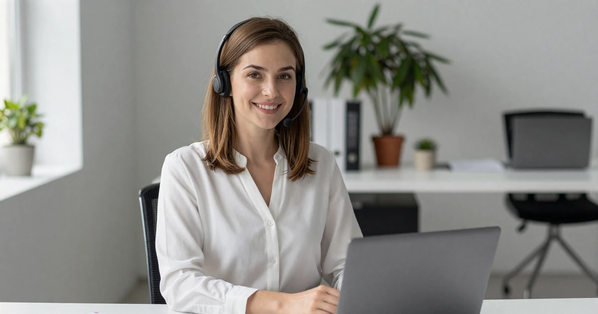 SugarDatingMen customer support specialist at a modern office desk ready to assist members